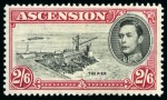 Stamp of Ascension » King George VI 1938-53 2s6d Black & Deep Carmine perf.13 1/2 showing variety "Davit flaw", mint lh