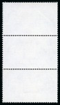 Stamp of Great Britain » Queen Elizabeth II 1963 COMPAC 1s6d with error BLACK OMITTED (cable) in mint nh vertical strip of three with two normals