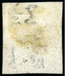 Stamp of Great Britain » 1855-1900 Surface Printed » 1855-57 No Corner Letters 1855-57 6d Die proof in green on white card with "HELMSLEY / (crown) / 2.4.56" trial cancellation