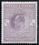 Stamp of Great Britain » King Edward VII » 1902-10 De La Rue Issues 1902-10 De La Rue 2s6d lilac with INVERTED WATERMARK, mint og