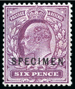 Stamp of Great Britain » King Edward VII » 1911 Harrison & Sons Issues 1911-13 Somerset House 6d bright magenta on CHALK-SURFACED PAPER with "SPECIMEN" overprint type 22