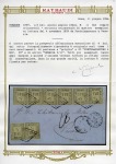 Stamp of Italian States » Romagna 1859, 1/2baj yellow-straw, two horizontal pairs and