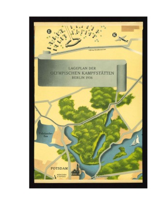 Stamp of Olympics » 1936 Berlin » Documents, Programmes, Tickets, etc. Poster map showing illustrated view of the whole Olympic site in and around Berlin