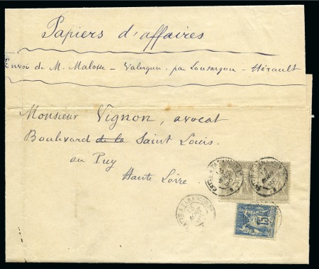 Stamp of France » Type Sage 1876-1900 1878-1901, Ensemble de 6 pages d'exposition avec 10
