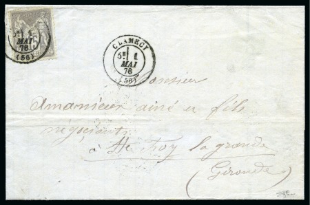 Stamp of France » Type Sage 1876-1900 1876-1898, Ensemble de 14 pages d'exposition avec 28