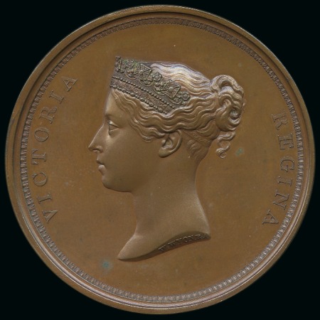 Stamp of Great Britain 1837 William Wyon City Medal in bronze, 55mm