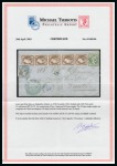 Stamp of Greece » Large Hermes Heads » 1861 Paris print 1 Lep, red brown, vertical strip of five, middle three