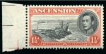 Stamp of Ascension » King George VI 1938-53 1 1/2d Group of three mint showing variety "Davit flaw"