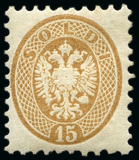 Stamp of Italian States » Lombardy Venetia 1858, 5 s. rosso, primo tipo, nuovo con gomma, molto