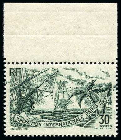 Stamp of Colonies françaises » St. Pierre et Miquelon 1937, Exposition internationale de Paris 30c vert n°161