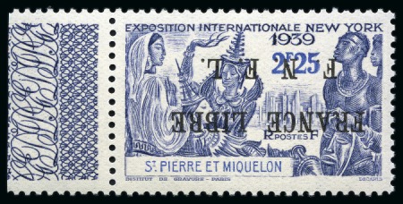Stamp of Colonies françaises » St. Pierre et Miquelon 1941-42, FRANCE LIBRE n°282A 2 franc 25 vert ** présentant