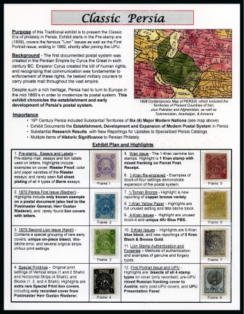 Stamp of Persia » 1868-1879 Nasr ed-Din Shah Lion Issues Introduction page to the Lion Exhibit showing eight