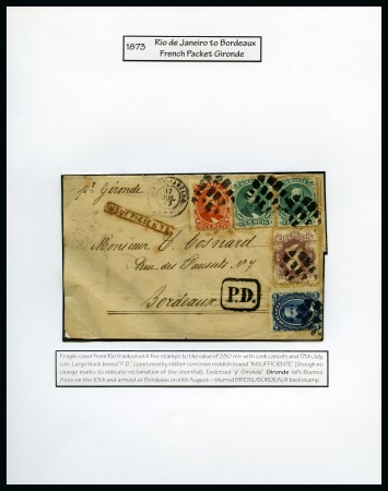 Stamp of Brazil » 1866-83 Dom Pedro Dom Pedro. Group of 13 covers 