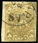 Stamp of Persia » 1868-1879 Nasr ed-Din Shah Lion Issues » 1878-79 Five Kran Stamps (SG 40-43) (Persiphila 30-37) 1878-79 5kr. olive, selection of four used singles,