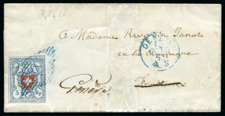 Stamp of Switzerland / Schweiz » Rayonmarken » Rayon I, hellblau, ohne KE (STEIN C2) Rayon I