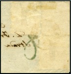 Stamp of Argentina » General issues 1877 (April16). Envelope (opened for display) from Córdoba to Naples, bearing 1867-68 5c vermilion and three 1877 1c on 5c vermilion