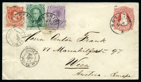 Stamp of Argentina » General issues 1878 (Dec 22). 8c red stationery cover from Rosario