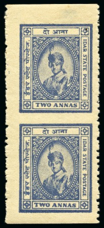 Stamp of Indian States » Idar 1944 2a blue mint imperf. between vertical pair