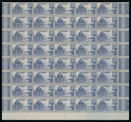 Stamp of Colonies françaises » Dahomey 1941, Village lacustre et effigie du Maréchal Pétain