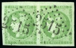 Stamp of France » Emission de Bordeaux 1870 1870, Émission de Bordeaux 5c vert avec 2 paires (une