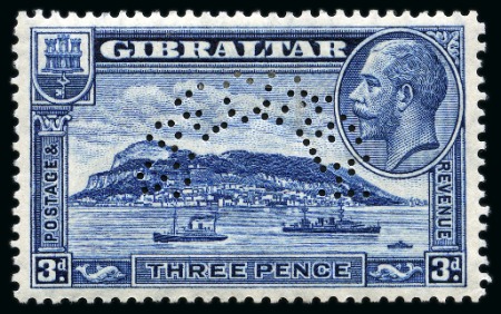 Stamp of Gibraltar 1931-33 Rock of Gibraltar group incl. SPECIMEN mint hr set (slightly yellowish gum) and a group of mint blocks