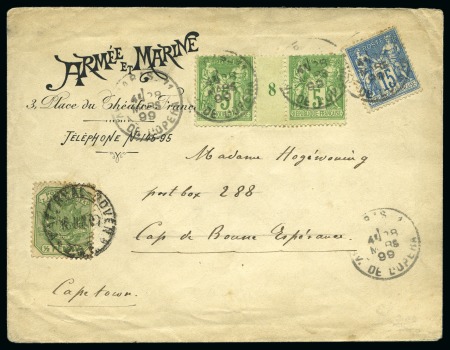 Stamp of France » Type Sage 1876-1900 TRANSVAAL, 1899 : Enveloppe à en-tête Armée et Marine