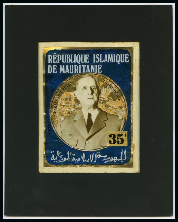 Stamp of Colonies françaises » Mauritanie 1971, Lot de 2 maquettes moyen format des timbres Général