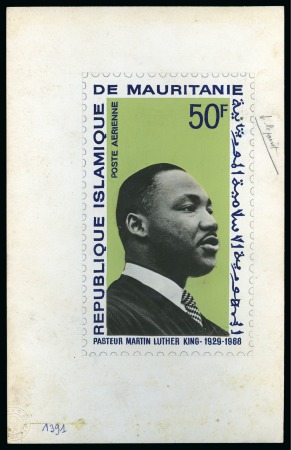 Stamp of Colonies françaises » Mauritanie 1968, Maquette moyen format du timbre Pasteur Martin