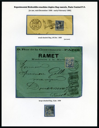 Stamp of France » Type Sage 1876-1900 1898-1899, Page d'exposition présentant 3 exemplaires