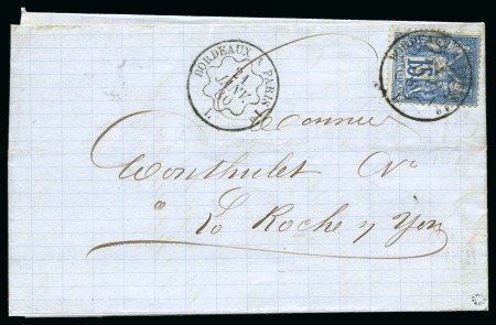 Stamp of France » Type Sage 1876-1900 1876-1898, Ensemble de 5 pages d'exposition avec 12