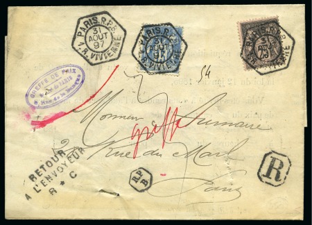Stamp of France » Type Sage 1876-1900 1891-1900, Ensemble de 3 pages d'exposition sur les