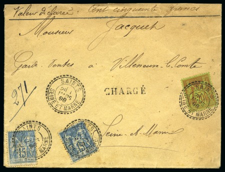 Stamp of France » Type Sage 1876-1900 1892-1901, Ensemble de 2 pages d'exposition avec 5