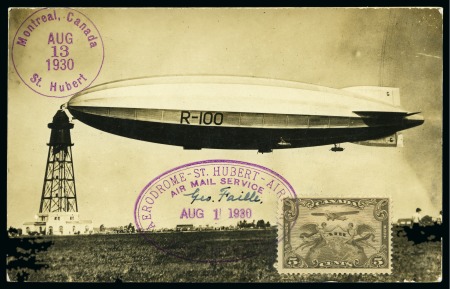 Stamp of Canada 1830 R-100 Airship Canada Return Flight Photo Postcard 