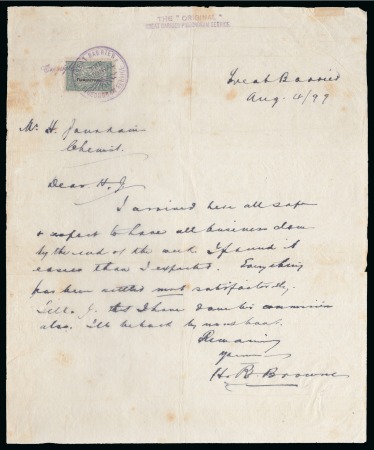 Stamp of New Zealand » Pigeonmail THE FAMOUS PIGEON POST1899 Third Issue: "Pigeongram"