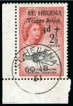 Stamp of St. Helena 1961 Tristan Relief used set of four with St. Helena OC 18 61 cds
