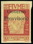 Stamp of Large Lots and Collections Fiume: 1918-1919 Extensive and valuable collection neatly mounted and presented in Lindner album on 51 album pages, plus a vast array of stamps on stockcards and old auction lots cards