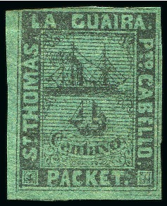 Stamp of Venezuela » Coro-La Vela Issues Santo Tomás-La Guaira-Puerto Cabello. 1864, 4c black