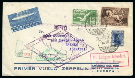 Stamp of Large Lots and Collections Uruguay: 1930-1935 Specialised Transatlantic Zeppelin
