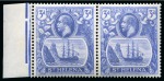 Stamp of St. Helena 1922-37 1/2d Grey & Black, 1 1/2d and 3d showing variety "broken mainmast"