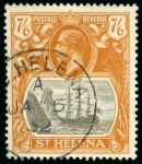 Stamp of St. Helena 1922-37 Used group of 14 to 10s