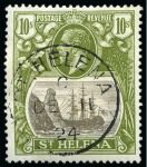 Stamp of St. Helena 1922-37 Used group of 14 to 10s