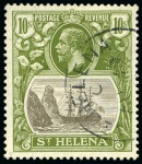 Stamp of St. Helena 1922-37 Used group of 14 to 10s
