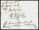Stamp of Egypt A REMARKABLE WAGHORN LETTER1849 Two page letter written