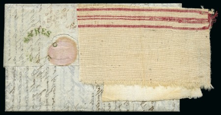 Stamp of Argentina » Postal History British P.O. 1871 (Jan 11), small envelope "Single with pattern", with green "BUENOS AYRES/O" undated circular hs