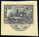 Stamp of Large Lots and Collections German Colonies: 1901 Estate lot in small carton with