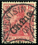 Stamp of Large Lots and Collections German Colonies: 1901 Estate lot in small carton with