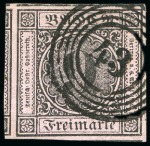 Stamp of Large Lots and Collections German States: 1851-1864 Clean attractive mint and used collection neatly housed in blue Lighthouse stockbook