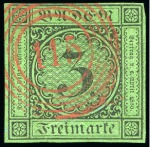 Stamp of Large Lots and Collections German States: 1851-1864 Clean attractive mint and used collection neatly housed in blue Lighthouse stockbook