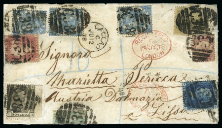 Stamp of Peru » Pre-Adhesive Period Peru Maritime Mail balance collection. 1825-87 assembly of 22 transatlantic covers 