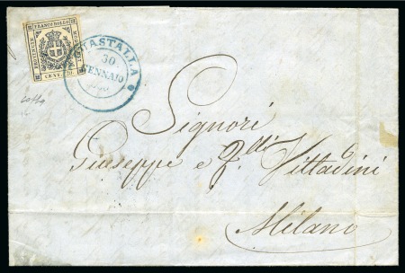 Stamp of Italian States » Modena 1859, 20 c. ardesia violaceo su lettera